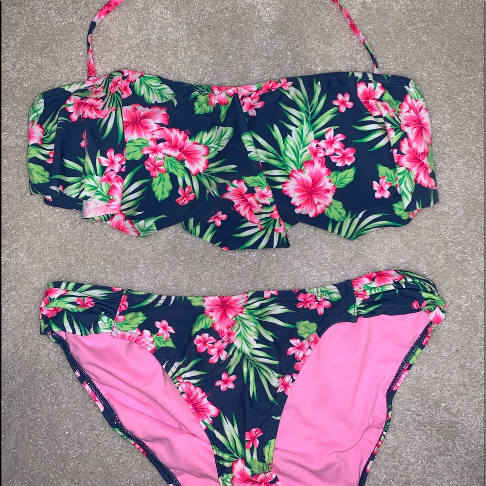 Island Print Bikini Set